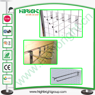 Accesorios de metal Slatwall Hook y tienda